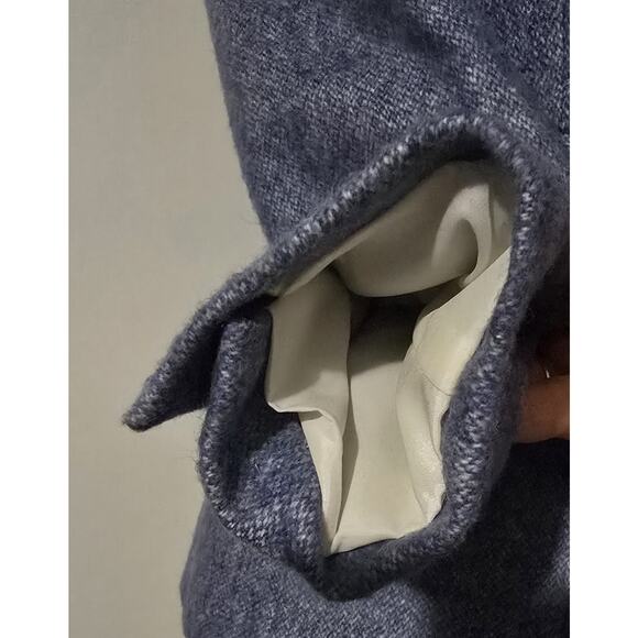 Women’s BANANA REPUBLIC Blue Heather Wool Blazer Italian Fabric Jacket SZ 00 P - Picture 7 of 11